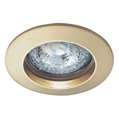 Encastré gu10, rond, fixe, doré, lampe non fournie, connexion sans outil