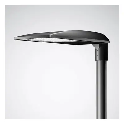 Luminaire extérieur pour mât droit, polyvalent, au design réduit international et de format plat