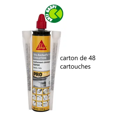 Sika anchorfix 01 evolution, scellement chimique rapide pour fixation d'objets lourds, ton pierr