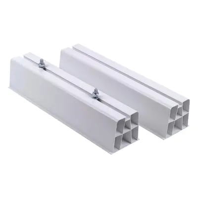 Paire de supports de sol en pvc de 95mm de hauteur pour pose de groupes exterieurs, livre avec v