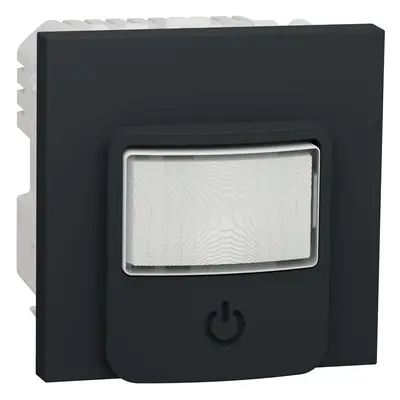 Unica - détecteur de mouvements avec poussoir - 230v - 10a - anthracite - mécanisme seul - lampe