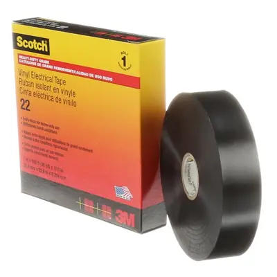 Scotch 22 ruban vinyle isolant électrique noir 33m x 25mm ep. 0,25Mm