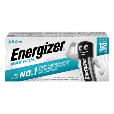 Piles alcaline max plus energizer aaa boite de 20 conservent leur énergie pendant 12 ans dans le