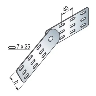 Eclisse plate articulée verticalement ea, hauteur 96/99, sz