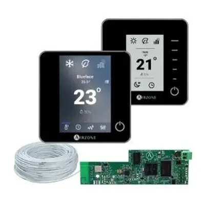 Pack thermostats bluezero (1) lite filaires noirs (3) + cable + webserver wifi