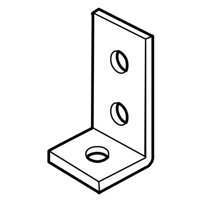 Equerre avec 3 perforations eq3t - pour liaison entre pieces de la gamme 41 en fixation plafond 