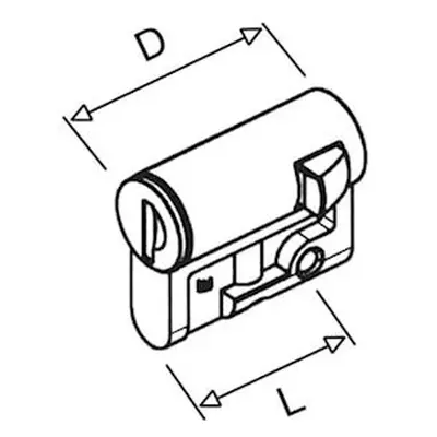 Aria-polysafe serrure semi-cylindrique avec 2 clés v2432-e