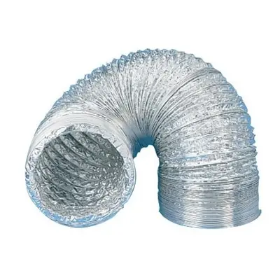 Gaine souple aluminium, classement m0, température d utilisation -30°c à +250°c, d 125 mm, longu