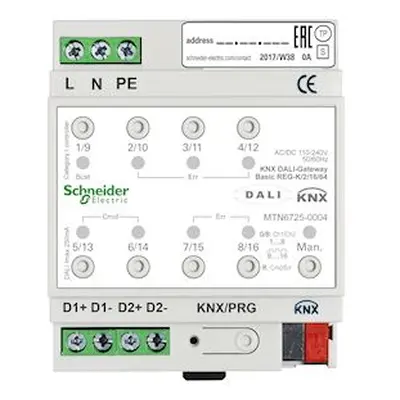 Knx - actionneur éclairage avec interface dali - 2l - 32g - 128 ballasts