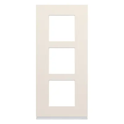 Plaque gallery plastique peint 3 postes verticale 57mm dune