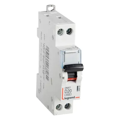 Dnx³, disjoncteur modulaire phase+neutre magnétothermique à coupure pleinement apparente pour la