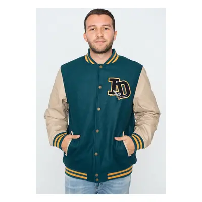 Iriedaily - ID Varsity Dark Teal - Teddy - vert - Extérieur : 100 % polyester ; Doublure : 100 %