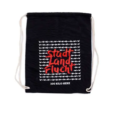 100 Kilo Herz - Stadt Land Flucht Drawstring - Sac a dos - noir - 100% Coton