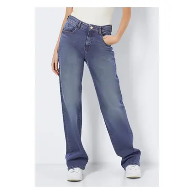 Noisy May - Yolanda Wide Medium Blue Denim - Jeans - bleu - 99% coton, 1% élasthanne,Jean