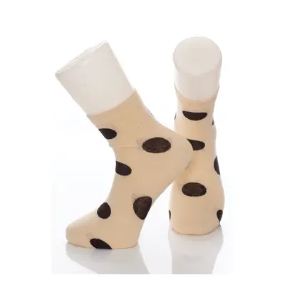 Pamela Mann - Polka Dot Cotton Ankle Beige/Black - Chaussettes - beige - 77 % Viscose, 22 % nylo