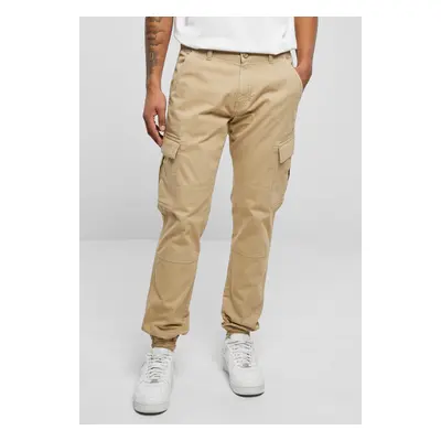 Urban Classics - Washed Cargo Twill Unionbeige - Pantalons - beige - 98% coton, 2% élasthanne,Co