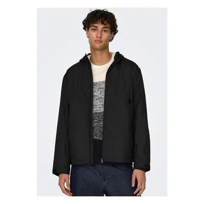 Only & Sons - Eran Hood Black - Coupe vent - noir - 100% Polyester,Synthétiques