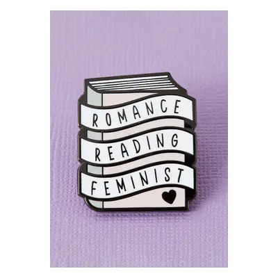 Punky Pins - Romance Reading Feminist - Pin - blanc - Émail,Émail