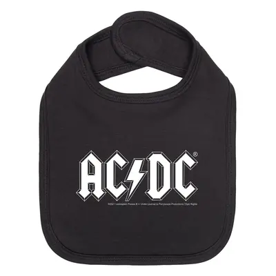 AC/DC - Logo Black/White - Bavoir pour bébé - noir - 100% coton biologique