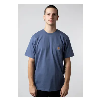 Carhartt WIP - Pocket Hudson Blue - T-Shirt - bleu - 100% Coton,Jersey