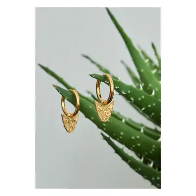 Wildcat - Little Sphynx Gold Hoops - Boucles d'oreilles - jaune - Acier inoxydable,Métal