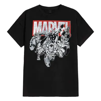 Iron Man - Poses - T-Shirt - noir - 100% Coton,Jersey