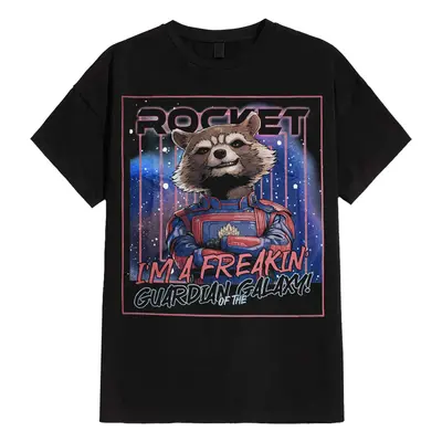 Guardians Of The Galaxy - Rocket Glow - T-Shirt - noir - 100% Coton,Jersey