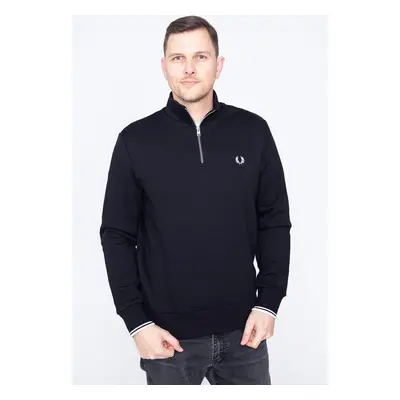 Fred Perry - Half Zip Black - Pull-over - noir - 100% Coton