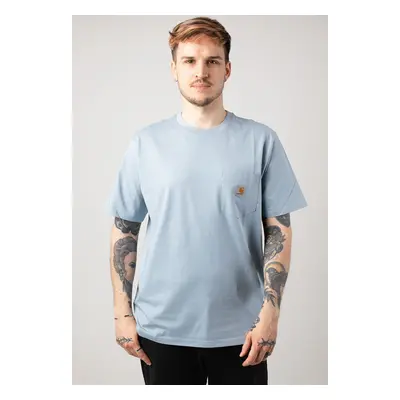 Carhartt WIP - Pocket Misty Sky - T-Shirt - bleu - 100% Coton,Jersey