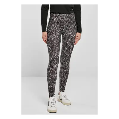 Urban Classics - Ladies Soft Aop Blackline - Leggings - noir - 92 % polyester, 8 % élasthanne,Je