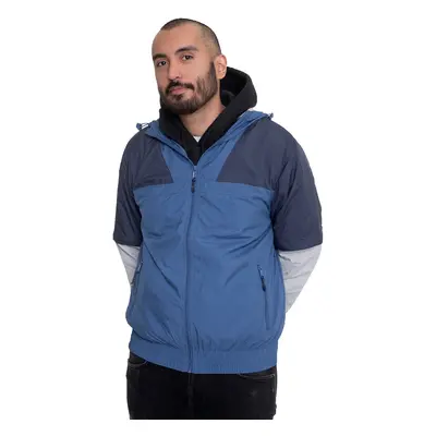 Urban Classics - Zip Away Track Sportyblue/Lightasphalt - Veste de jogging - bleu - 100% Polyest