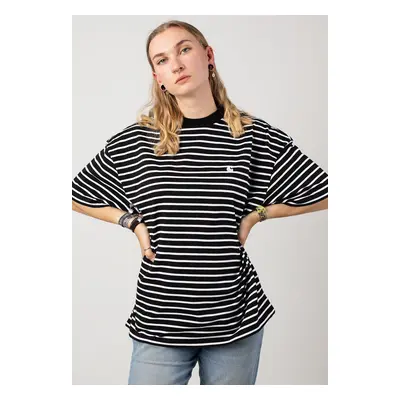 Carhartt WIP - W' Bryna Bryna Stripe/Black/White - T-Shirt - noir - 100% coton biologique,Jersey