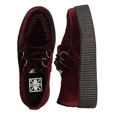 T.U.K. - Viva High Velvet Burgundy - Chaussures pour fille - rouge - Textile, Synthetic/Textile/