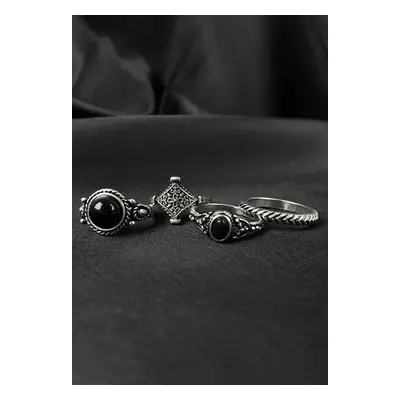 Pamela Mann - Dark Romance Pack Set Of 4 - Bague - gris - Résine,Métal,Métal