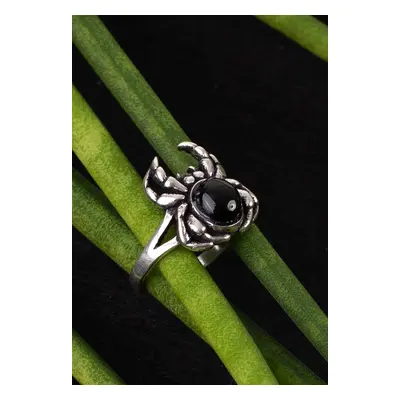 EtNox - Black Spider - Bague - gris - Quartz,Argent Sterling 925,Argent