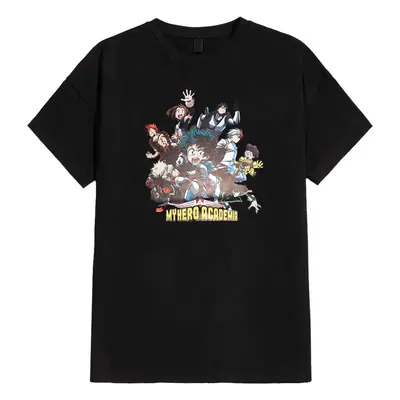 My Hero Academia - Heroes - T-Shirt - noir - 100% Coton,Jersey