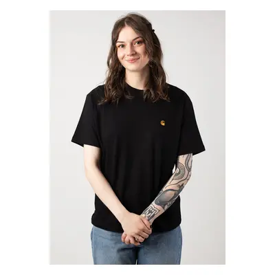 Carhartt WIP - W' Chase Black / Gold - T-Shirt - noir - 100% coton biologique,Jersey