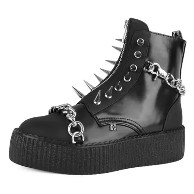 T.U.K. - Viva High Sole Black Spike N Chain - Chaussures pour fille - noir - Synthetic/Textile/C