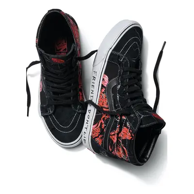 Vans x Stranger Things - Sk8 Hi Reissue Black/Red - Chaussures - noir - Textile, Leather/Textile