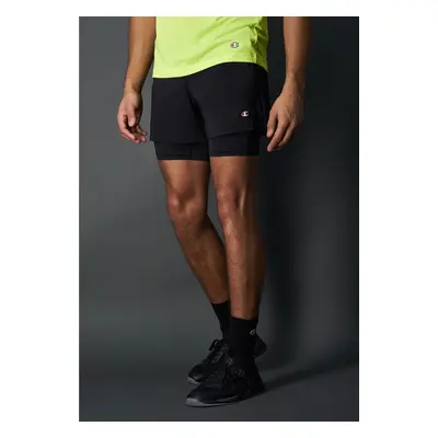 Champion - Double Dry Running NBK/NBK - Shorts - noir - 88 % polyester, 12 % élasthanne,Jersey