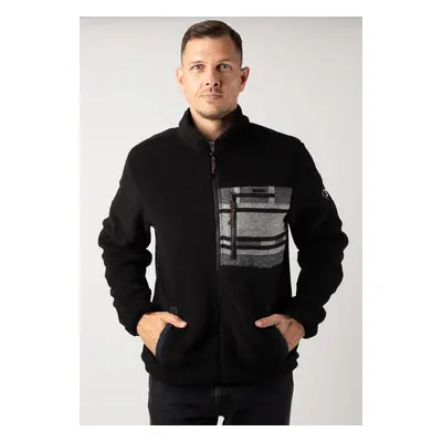 Iriedaily - Wonderer Track Black White - Veste de jogging - noir - Extérieur : 100 % polyester ;