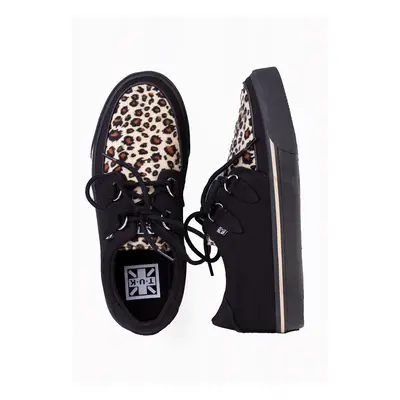 T.U.K. - Creeper Black Leopard/Canvas Upper - Chaussures pour fille - noir - Textile/Textile/Cao