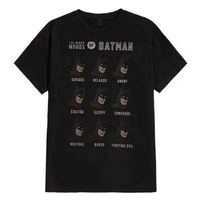 Batman - The Many Moods Of Batman - T-Shirt - noir - 100% Coton,Jersey