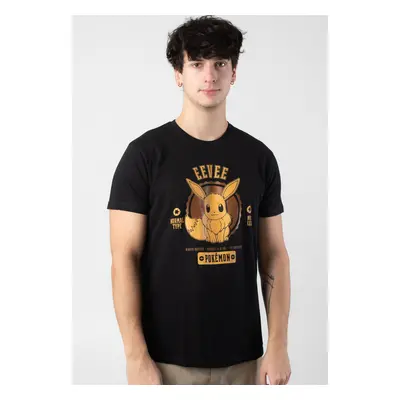 Pokémon - Collegiate Eevee - T-Shirt - noir - 100% Coton,Jersey