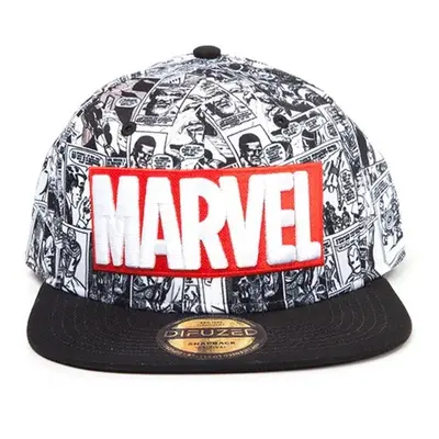 Marvel Comics - Classic Logo White/Black - Casquette - blanc - 100% Polyester