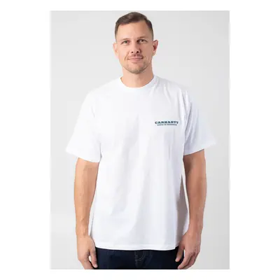 Carhartt WIP - Runaway White/Malachite - T-Shirt - blanc - 100% coton biologique,Jersey