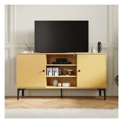 SIRHONA Meuble TV Support télévision Meuble TV style moderne avec porte battante meuble TV coule