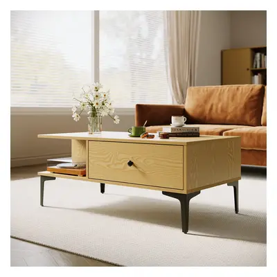 SIRHONA Table basse fixe avec tiroir Table de salon Sturdy and Sturdy Construction Meubles coule