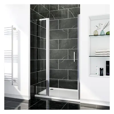 SIRHONA Paroi de douche orientable, taille 70-100cm hauteur 185cm porte de douche chromée semi-e