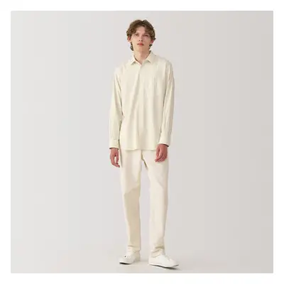 Chemise en coton sergé brossé pour homme